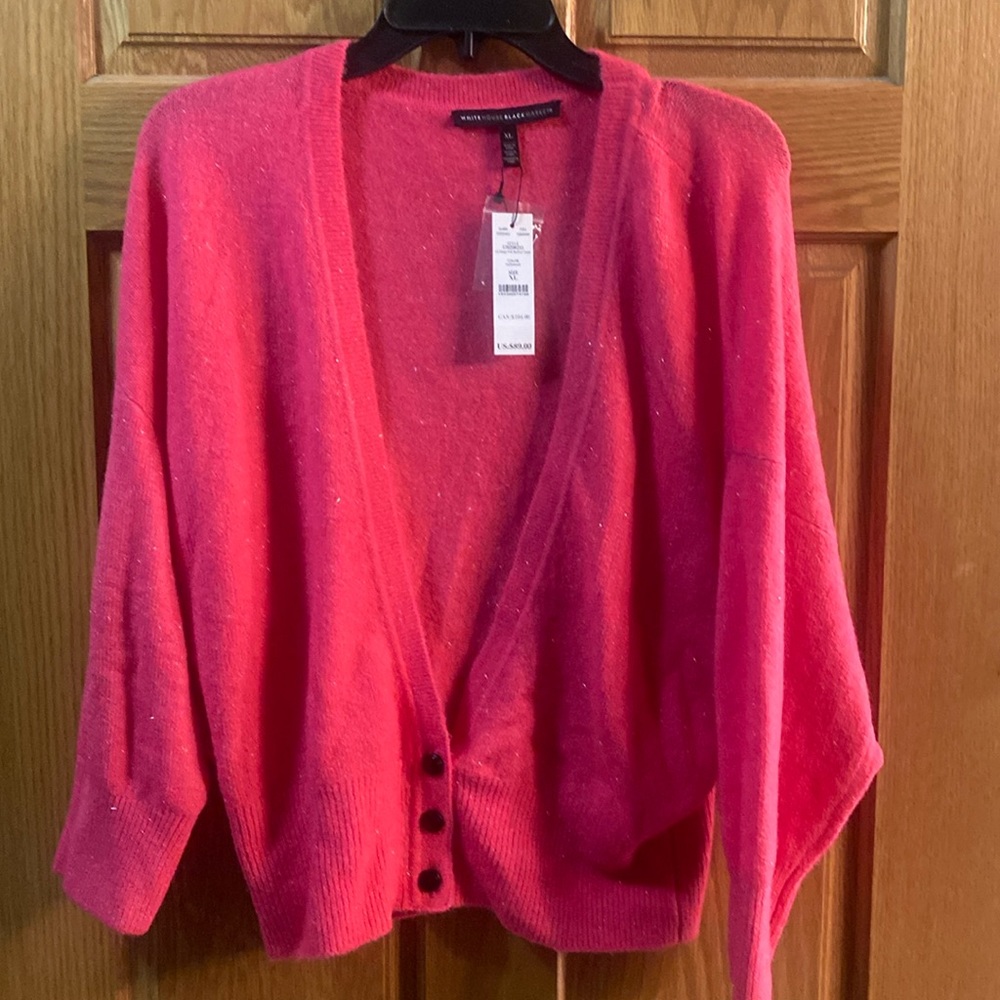 long sleeve deep vneck button cardigan ! NWT